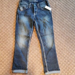 Brand new Silver capri jeans
